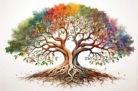 multi color tree